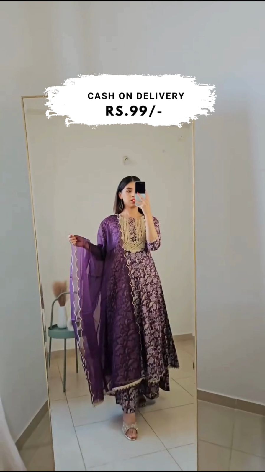 Women Mix Cotton Kurta Pant Dupatta Set