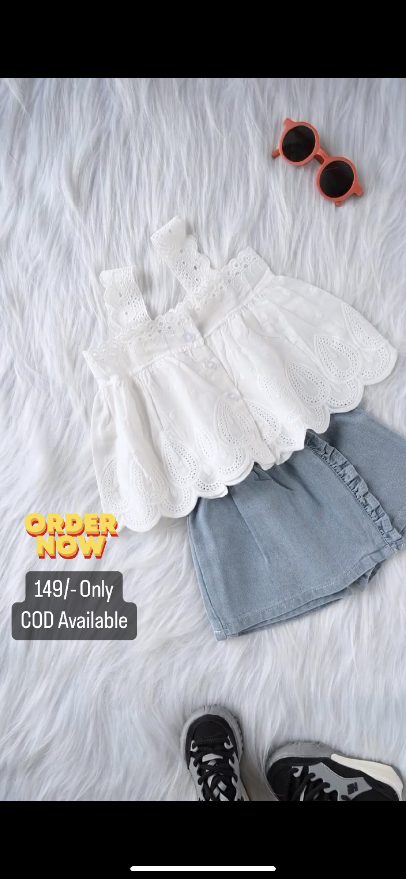 White Top And Bottom For Kids On Sale