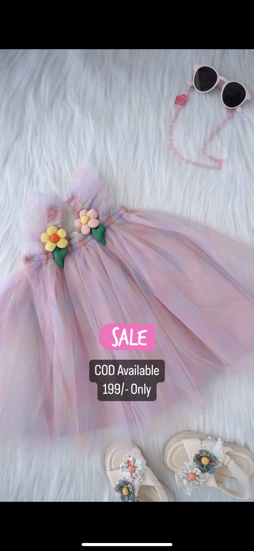 Light Purple Organza Skirt For Kids On Sale