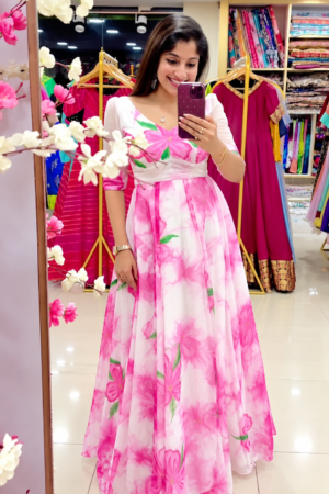 Floral Flared Maxi Dress for Women