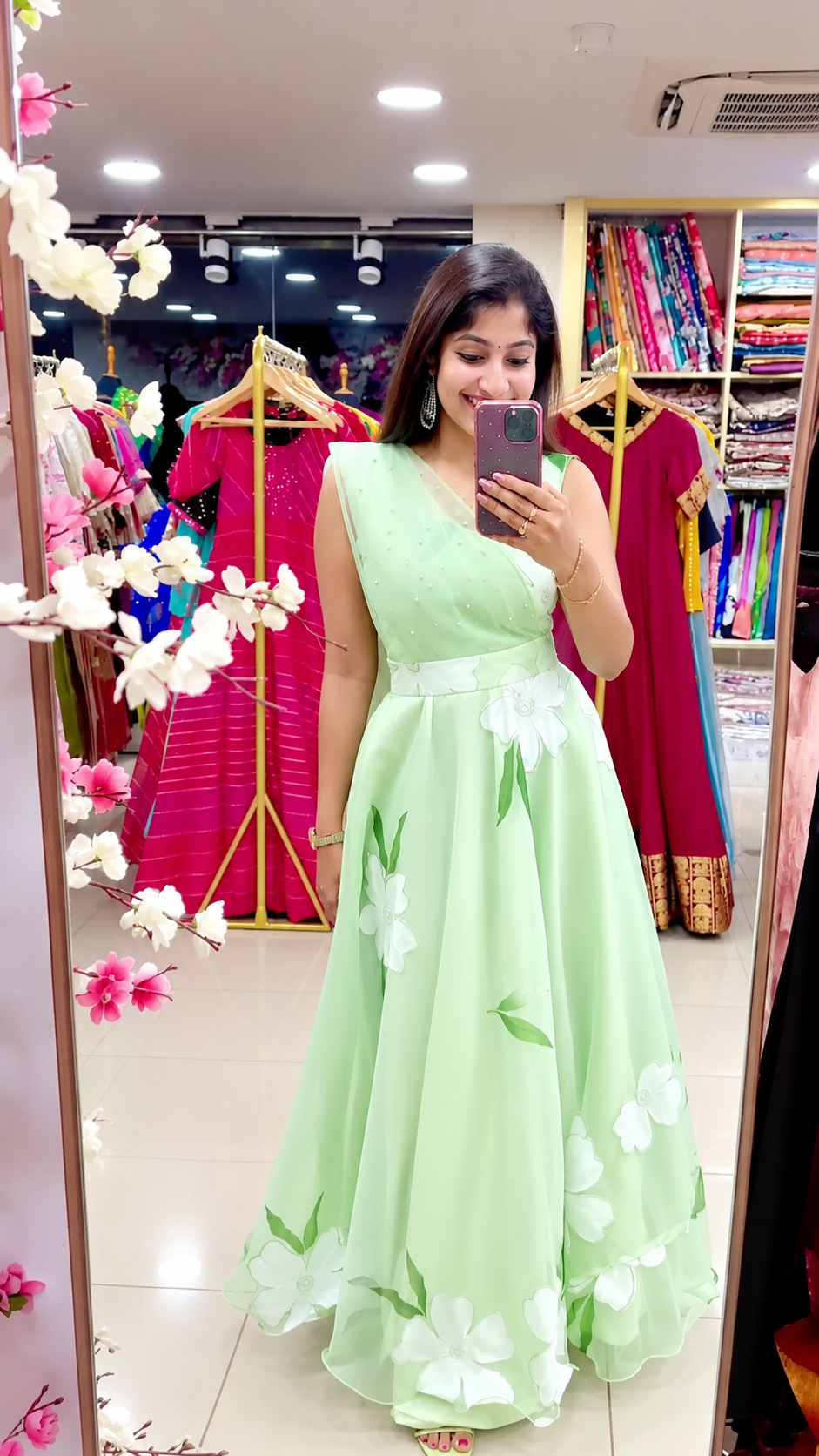 Floral Flared Maxi Dress for Women - Image 6