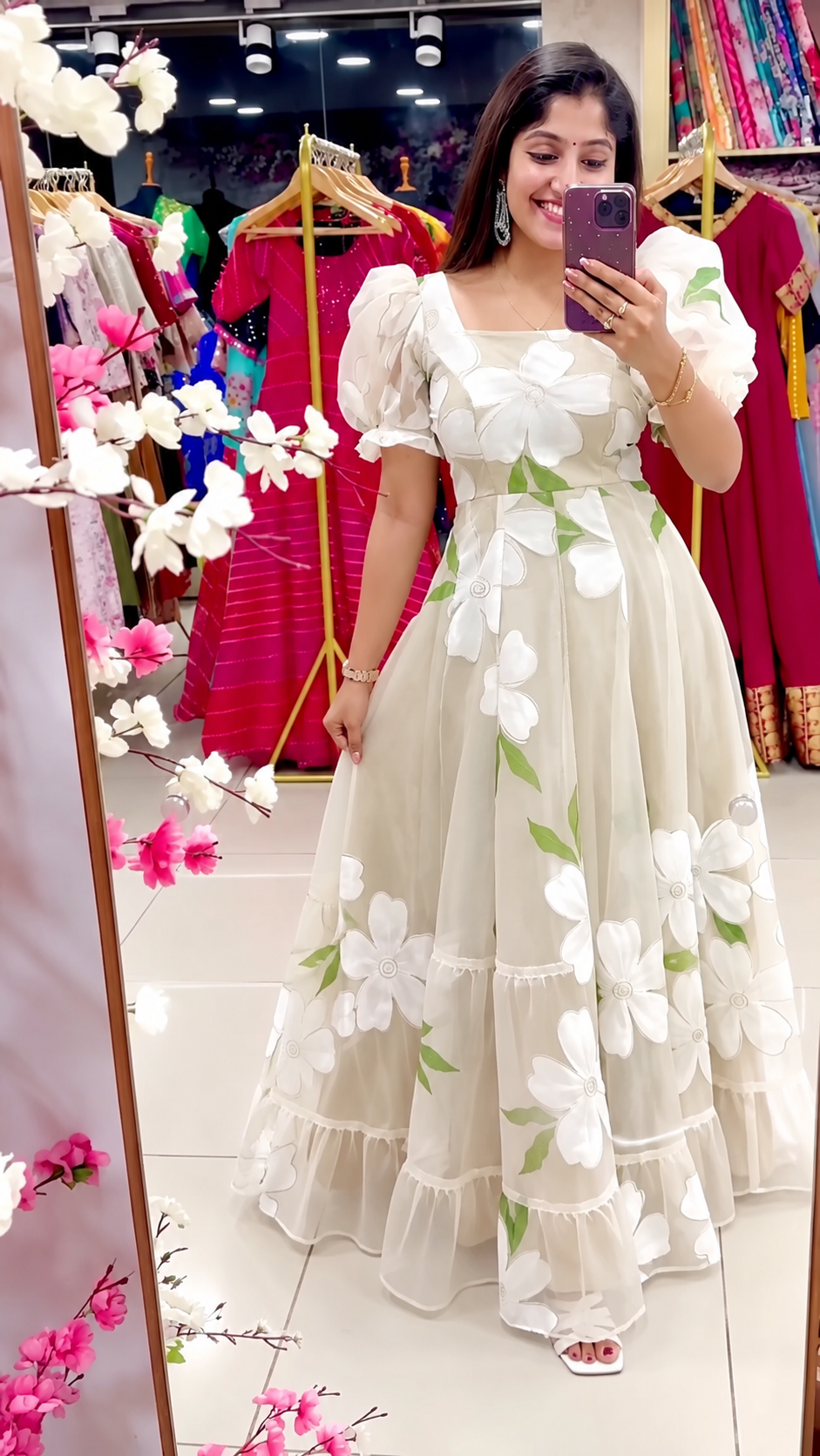 Floral Flared Maxi Dress for Women - Image 2
