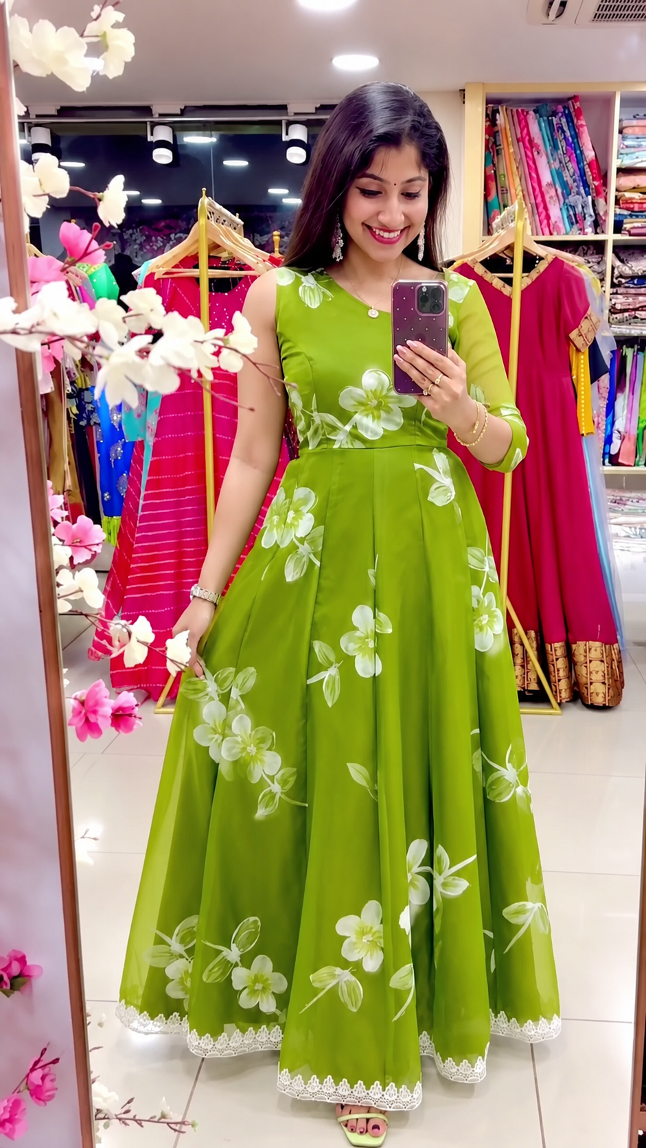 Floral Flared Maxi Dress for Women - Image 4
